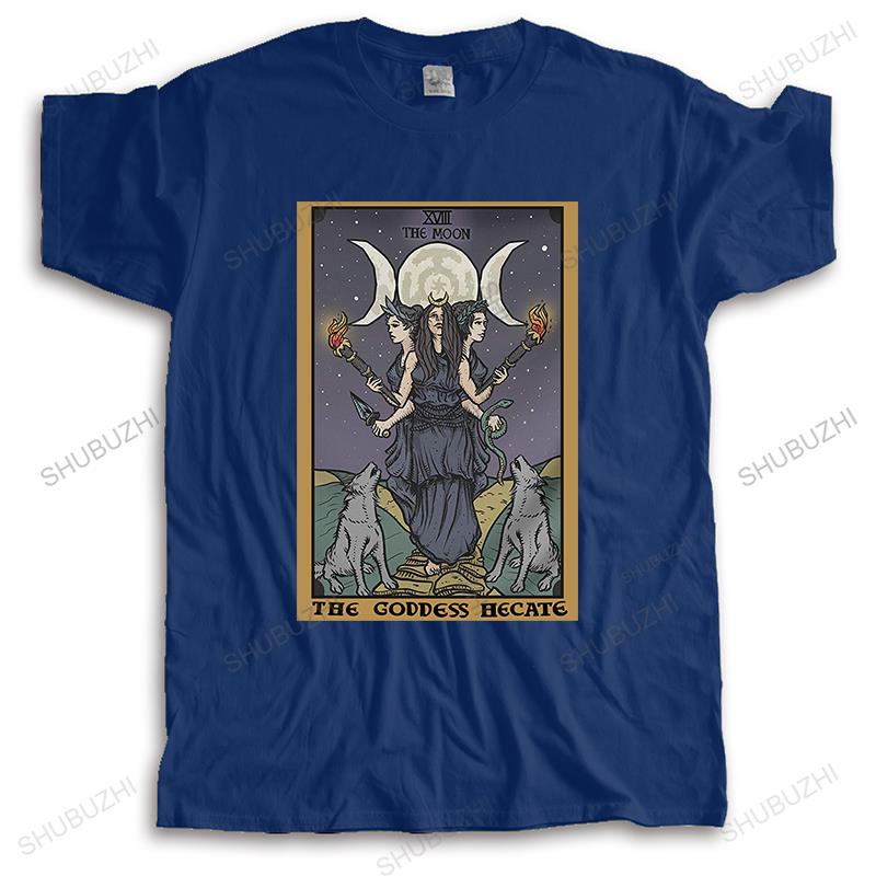 Homme t shirt Brand Clothing summer men t-shirt Triple Moon THE Goddess Hecate Witch New Cotton tee-shirt male streetwear tees