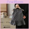 Girl Summer Dress Cotton Polka Dot Bowknot Aline For Kids Ages 3 To 8