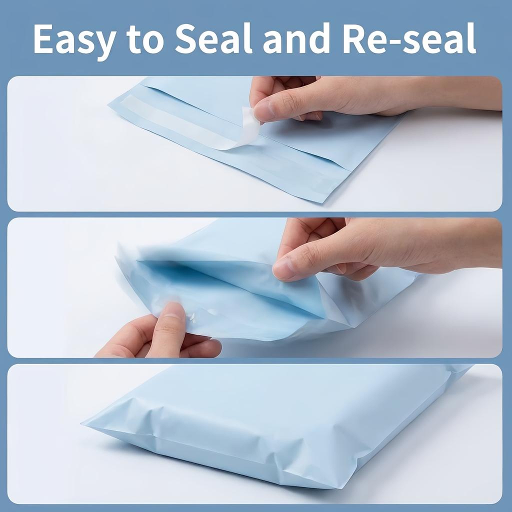 100PCS Sky Blue Thickened Courier Bags Self Adhesive Shipping Bags Logistics Polyethylene Messenger Envelope Bags