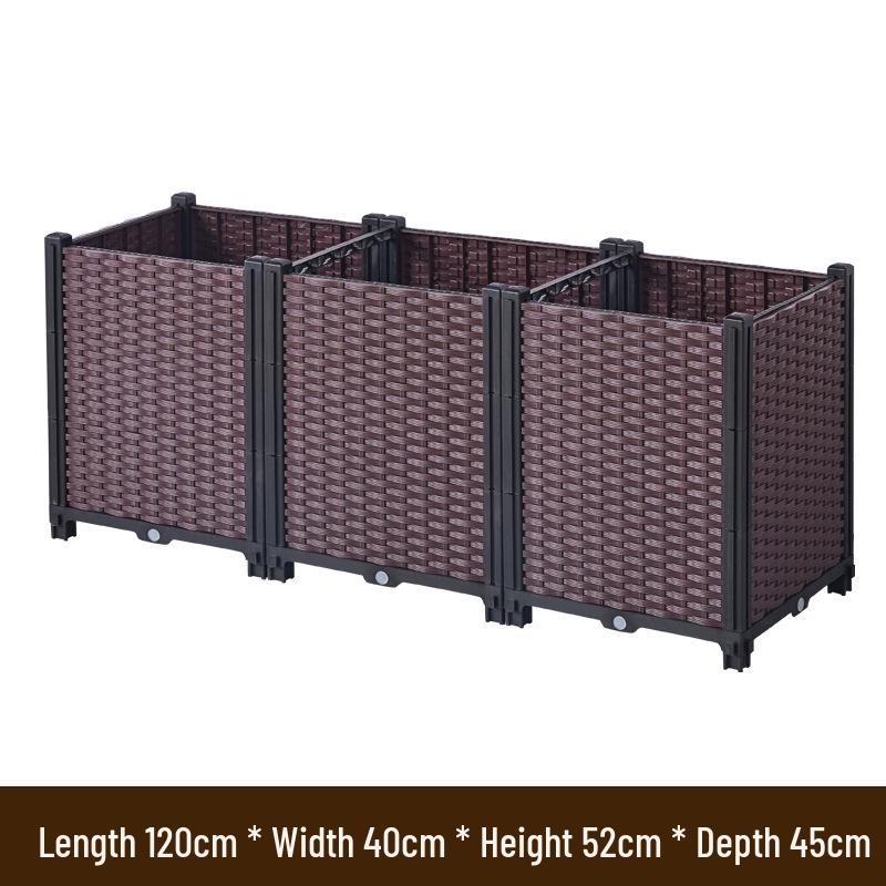 Multi-layer Space-saving Rectangular Planter Box for Indoor/Outdoor Vegetable Gardening