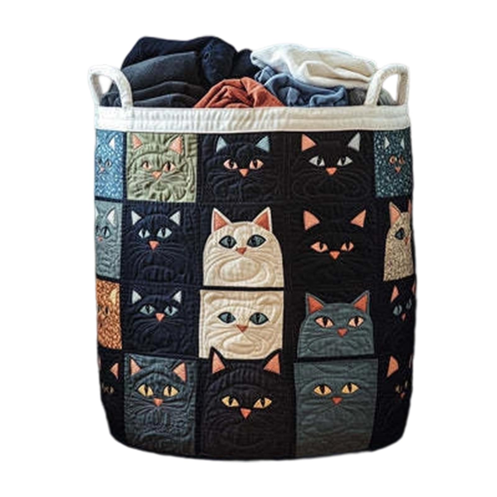 

3D Quilted Laundry Basket with Handles Large Capacity Foldable Storage Hamper for Clothes and Household Items Durable Fabric Organizer One Size