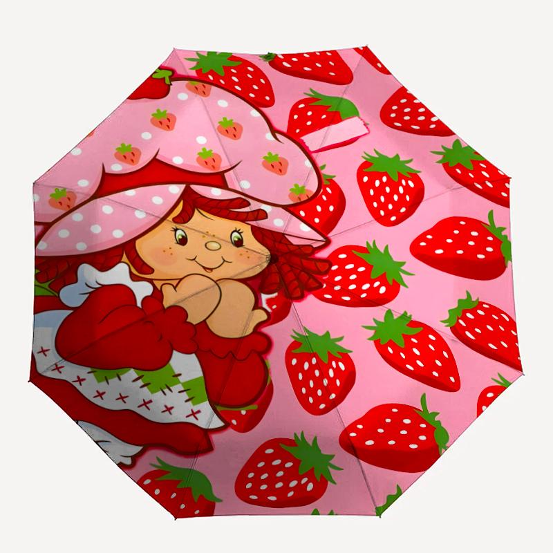 1pc Strawberry Princess2 Umbrella, Sun Protection, And UV Shielding. It Has Eight Sturdy Ribs for Outdoor Use And Perfect Gift