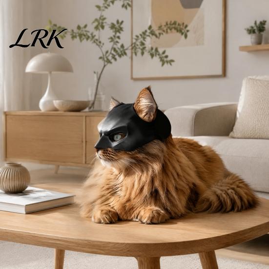 Three Dimensional Cat Mask Bat Mask, Funny Helmet, Hat Cosplay Costume, Adjustable Pet for Elastic Halloween Party Photo Props, Lightweight