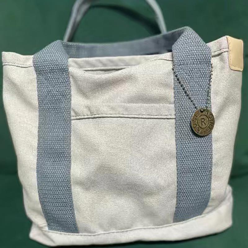 Japan Light Luxury Exquisite Rakuten High-Grade Canvas Bag Bento Bag Handbag Thousand Layer Bag Simple Hand Bag