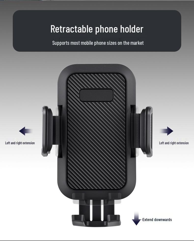 Universal Adjustable Car Console Phone Holder with Suction Cup for Trucks & Ride-hailing Vehicles