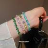 Elegant French Zirconia Geometric Oval Bracelet - Light Luxury & Fashionable Jewelry Piece