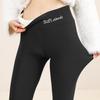 High-Waisted Fleece-Lined Lambswool Leggings for Women - Thick, Elastic, Skinny Cotton Pants for Outdoor Wear