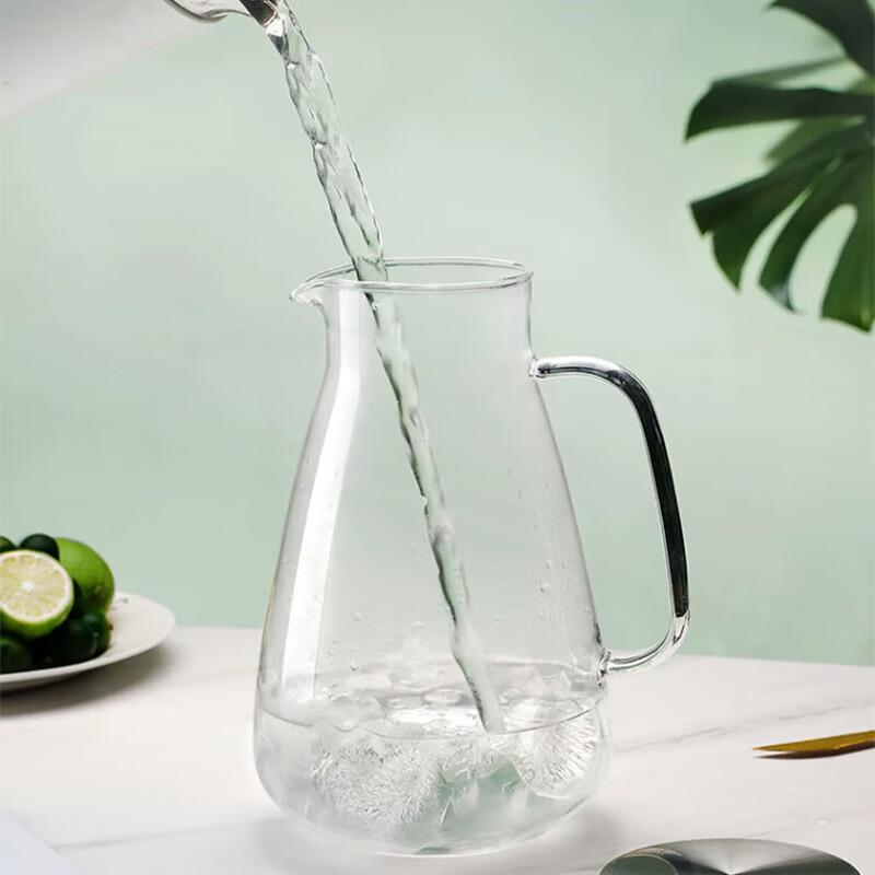 Myhobby Luxury High-End Home Use Heat-Resistant High Borosilicate Glass Cup And Pitcher Set, Living Room Specific Aesthetic Water Cups with Handle