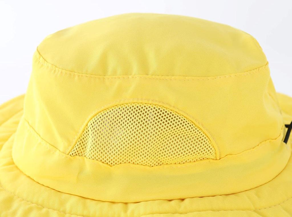 Cone Tail Kids UPF Safari UV Hat for Adjustable Hat 50+ Hat, Protection, Kids, Kindergarten, School, (Yellow)