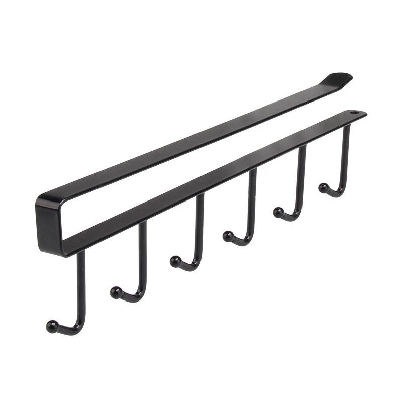 [HGS]6 Hooks Wall Hanging Kitchen Storage Rack Organizer Cup Mug Holder For Home Kitchen Bathroom[HGS]
