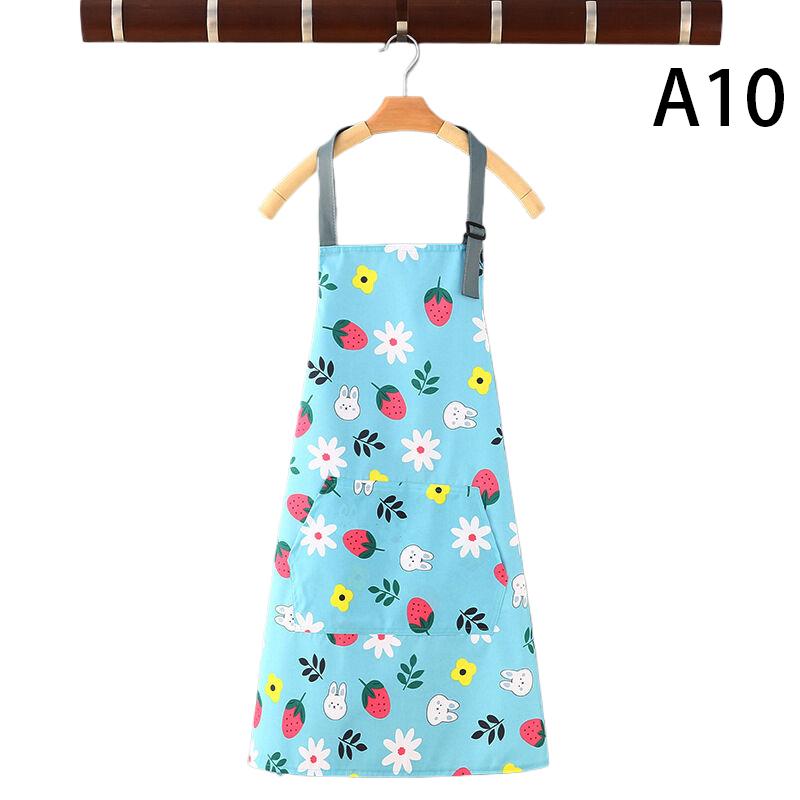 Cute Flower Kitchen Household Oil-Proof Cooking Apron For Women Children Men Kitchen Waterproof Adult Coffee Baking Accessories
