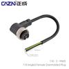 Straight Angled 3 4 5 6Pin 7/8 Unshielded Male Female Circular Plug With Wire Harness 1 2 5 Meter Overmolded Connector