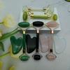 Green Aventurine Jade Facial Roller & Gua Sha Set with Massage Stick for Essential Oil