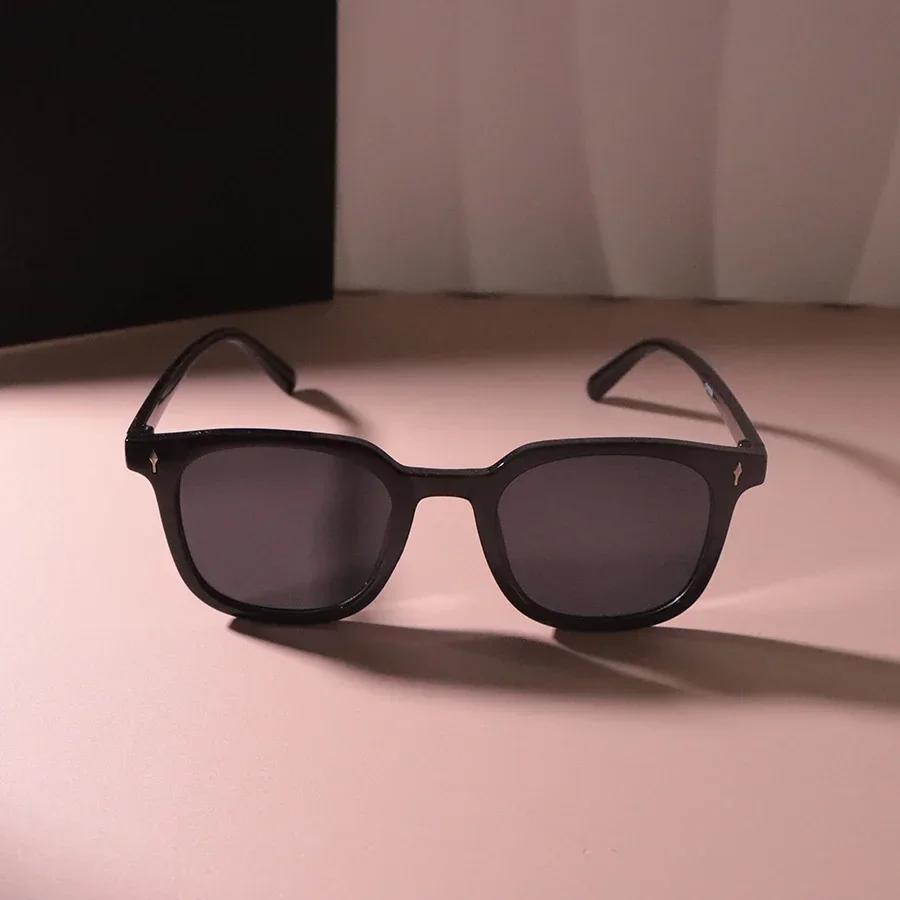 Quadratische Sonnenbrille Damen Herren Klassisch Vintage Mode Persönlichkeit Brille Stilvoll Lässig Minimalistisch