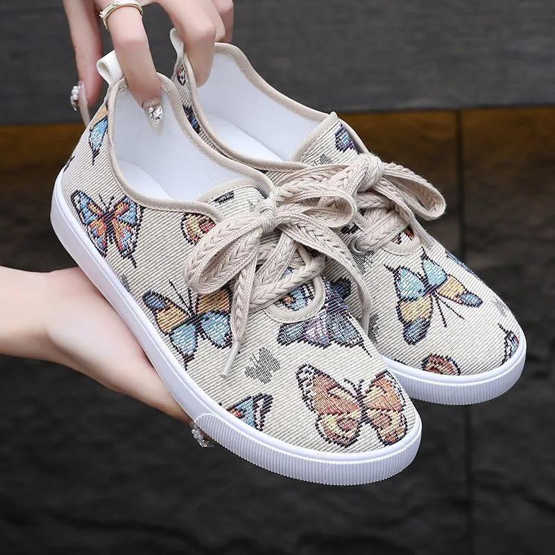 Women Cute Round Toe High Quality Anti Skid Canvas Shoes Lady Cool Comfort Spring & Summer Shoes for Student Ab605