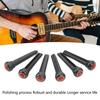 6Pcs Black Guitar Bridge Pin Kit Decorative Robust Clarity Increasing Guitar Bridge Pin Replacement