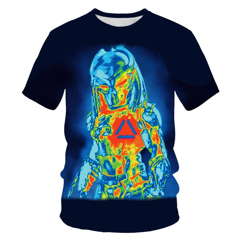 Movie The Predator 3D Printed Men's Cartoon T-shirt Men Women Harajuku Fashion Casual Oversized T-shirt Cool Tee Tops 6XL