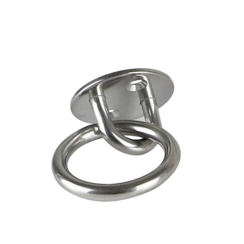 M5 Ceiling Hook Pad Eye Plate 304 Stainless Steel Wall Mount Hook Heavy Duty for Hanging Sunshade Buckle Fittings With Circular Door Buckle