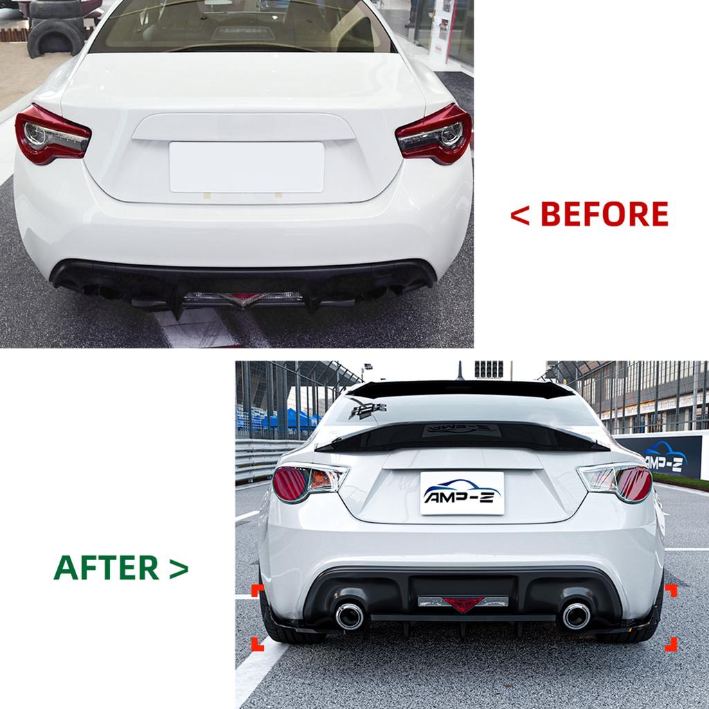 For Toyota GT86 Scion FR-S FRS 2013-2016 Subaru BRZ 2013-2021 Rear Bumper Diffuser Lip Boot Spoiler Splitter Bracket Protector