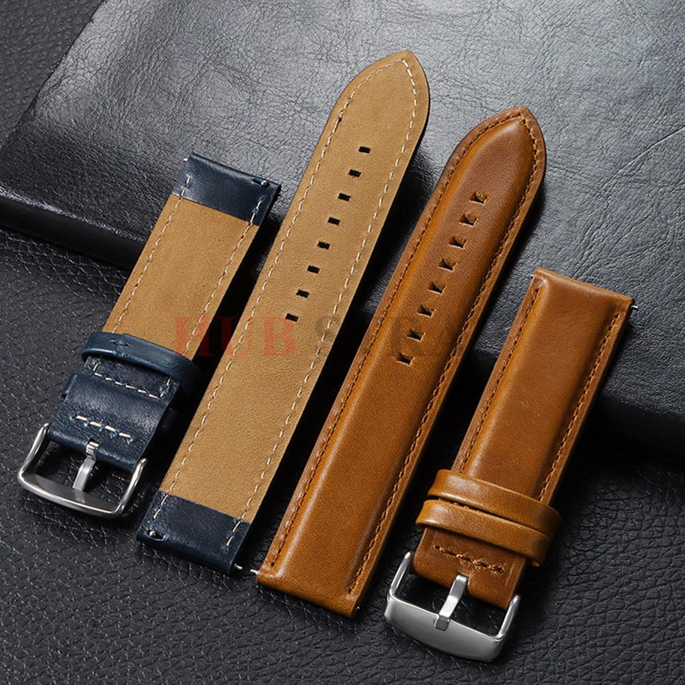 18mm 20mm 22mm 24mm Quick Release Comfortable Calfskin Watchbands Men's and Women's Smart Business Watch Band Watch Accessories
