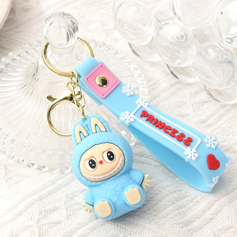 PVC Soft Rubber Bag, Car Grab Doll, Small Gift, Sitting Key Chain.