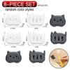 Cartoon Cat Toothbrush Protector 1/4/8PCS Travel Essentials Toothbrush Cover Reusable Toothbrush Storage Shield