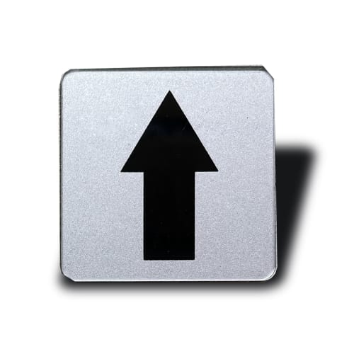 Seagron Arrow Door Plate with Double-Sided Tape, PULL PUSH, Silver, 2mm Acrylic, Stylish (Square, Arrow)