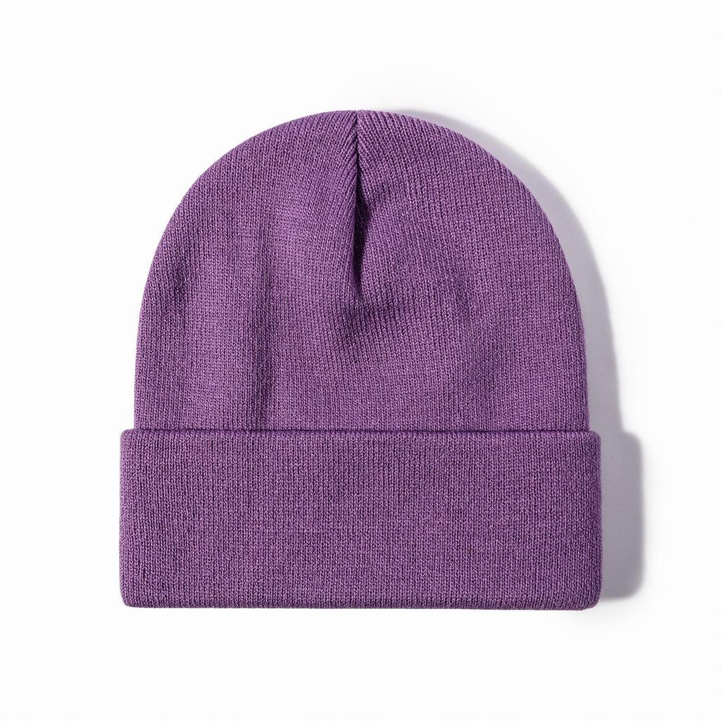 Unisex Korean-Style Embroidered Wool Beanie for Autumn/Winter – Slimming Look, Ideal for Outdoor Activities