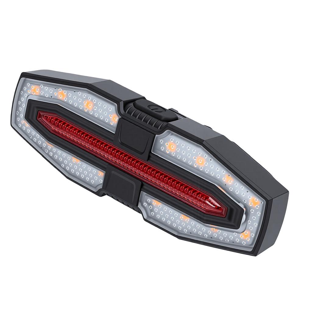 Bike Tail Light High Brightness 5 Modes LED Tail Brake Light Turn Signal with Wirelee Remote Control