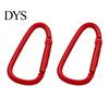Colorful Keychain Accessory 2Pcs Carabiner Spring Buckle Lightweight Alloy Clip Easy One-Handed Durable Metal D-Shaped Hook Outdoor Travel Bag Pendant