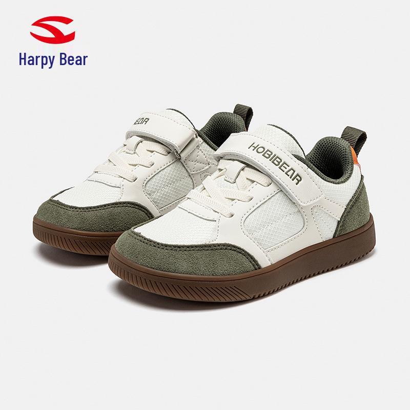 HOBIBEAR Kinder Breite Kopf Atmungsaktives Stoffobermaterial Lässige Laufschuhe für Frühling & Herbst