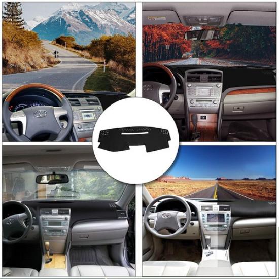 Leather Car Dashboard Cover Non-Slip Dashmat Dash Mat For Toyota Camry 2007-2011