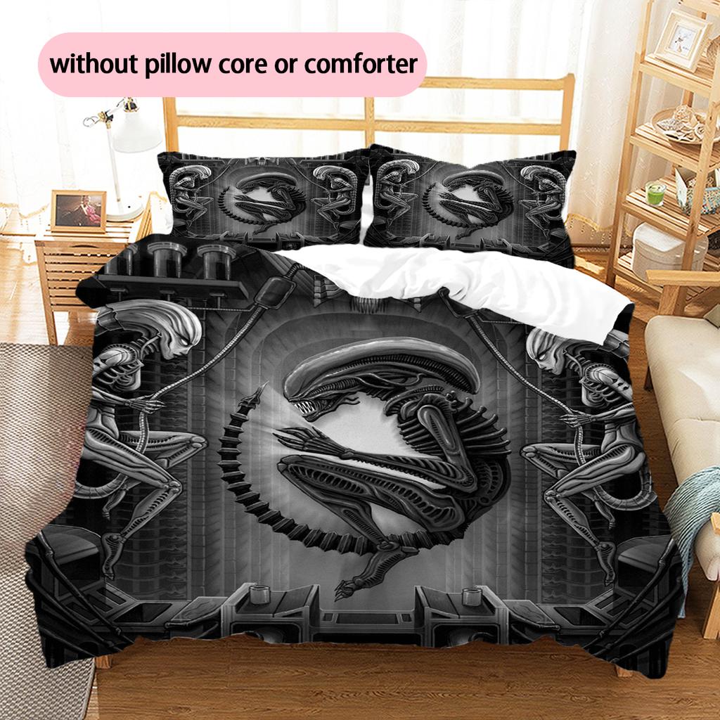 Cartoon Pattern Bedding Quilt Set Quilt Cover Pillowcase Home Decoration Birthday Gift (1 * Duvet Cover + 2 * Pillowcase, Without Core)