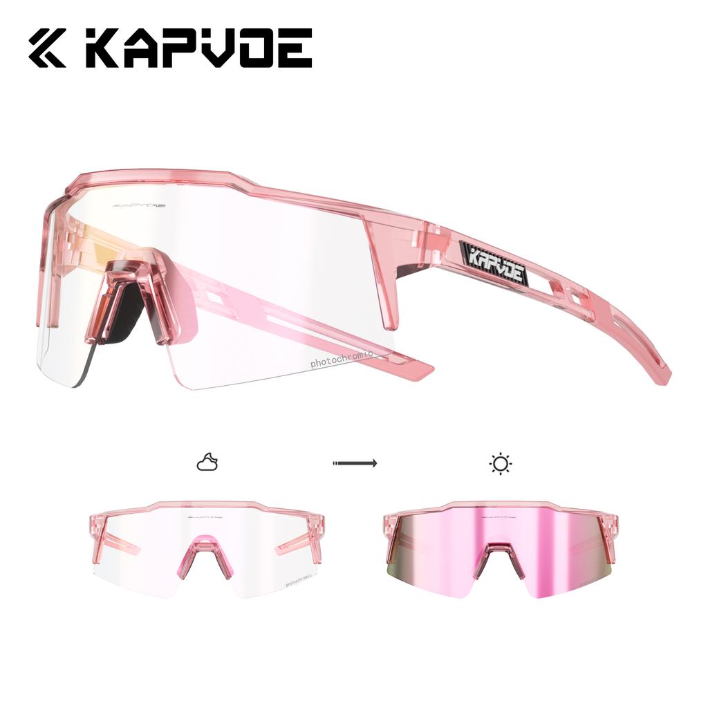 Lunettes de soleil Kapvoe Gold Photochromiques pour Cyclisme Homme Lunettes Mode Vélo de Montagne Vitesse Lunettes Cool Lunettes de Vue Sport VTT Vélo