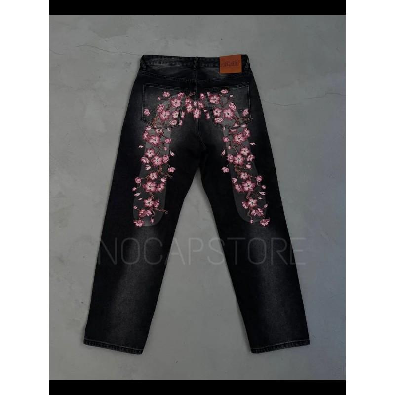 Womens Y2K Vintage Print Straight Leg