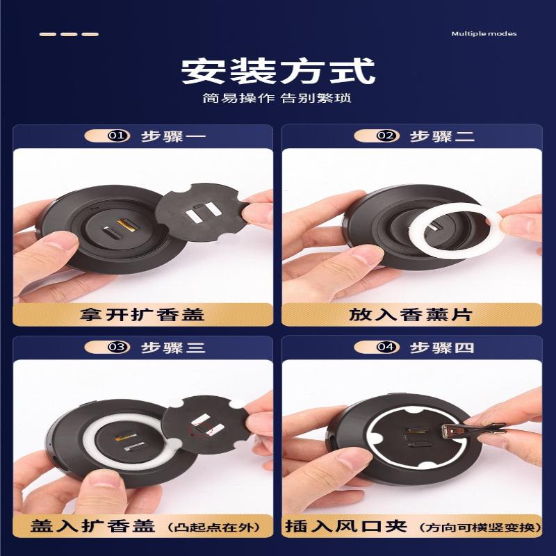 1Pc New Car Car Aromatherapy Trend Ambient Light Voice-activated Sound Light Intelligent Perfume Rhythm Light in The Car