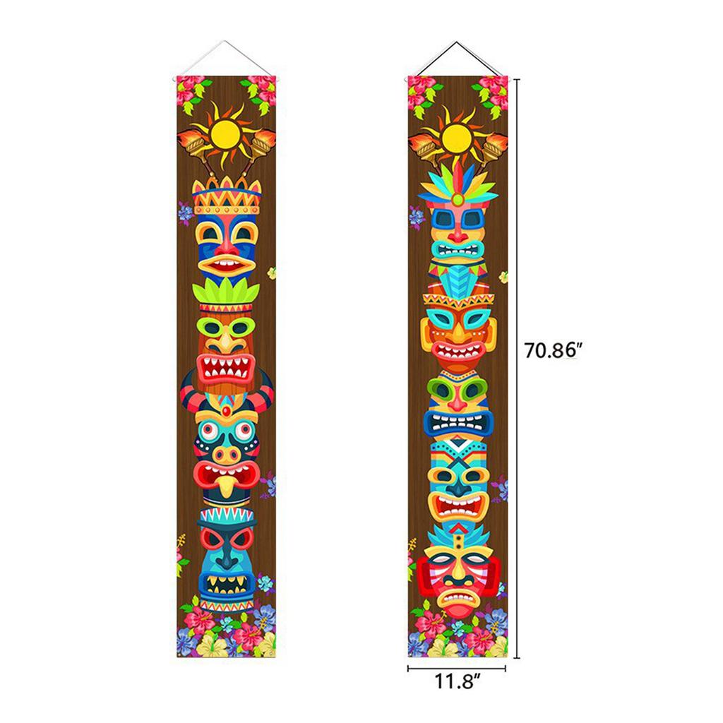 Hawaiian Party Decoration Banner Carnival for Beach Tropical Aloha Party Birthday Carnival Banner Backdrop for Hawaiian Luau