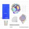 Irregular Shell Party Bus Kids' Disposable Tableware Set: Paper Plates & Cups for Celebrations