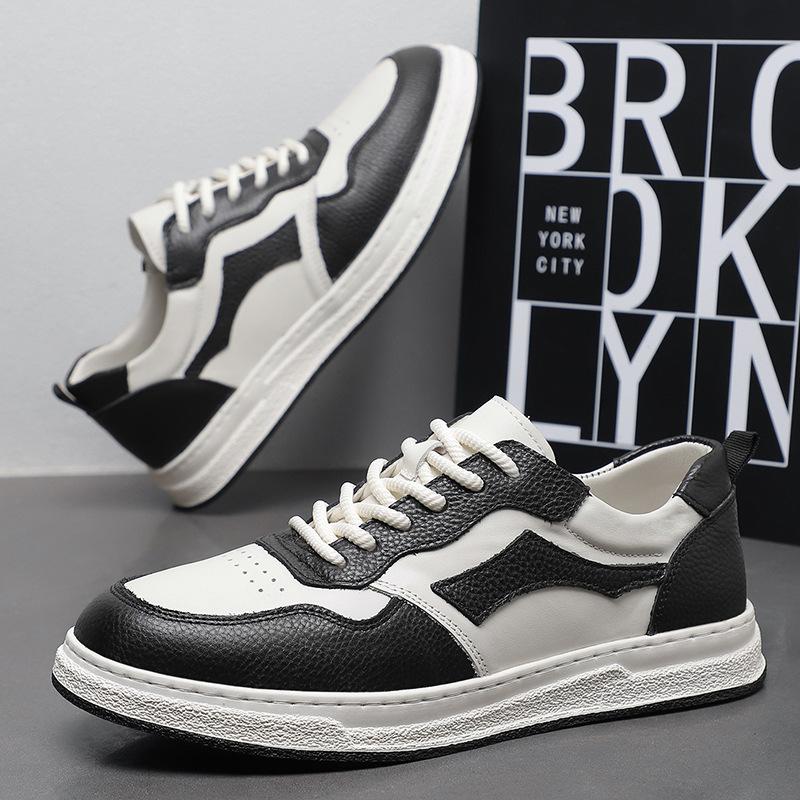 Little white shoes men's color matching breathable thick sole 2025 summer thin new popular casual shoes dad shoes sports board shoes