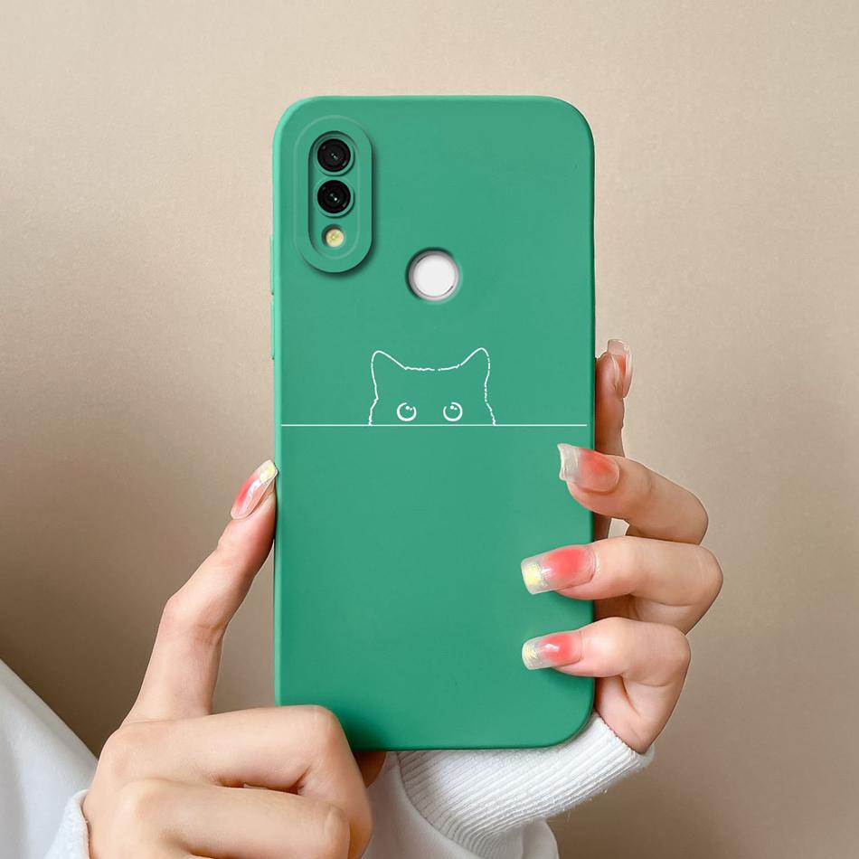 Case Cover For Redmi 7 Cartoon Soft Smooth Liquid Silicone Full Protection Anti Choc Phone Cover For Xiaomi Redmi7 Bumper Fundas