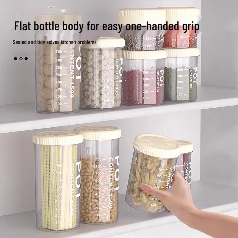 Airtight Food-Grade Transparent Plastic Storage Containers