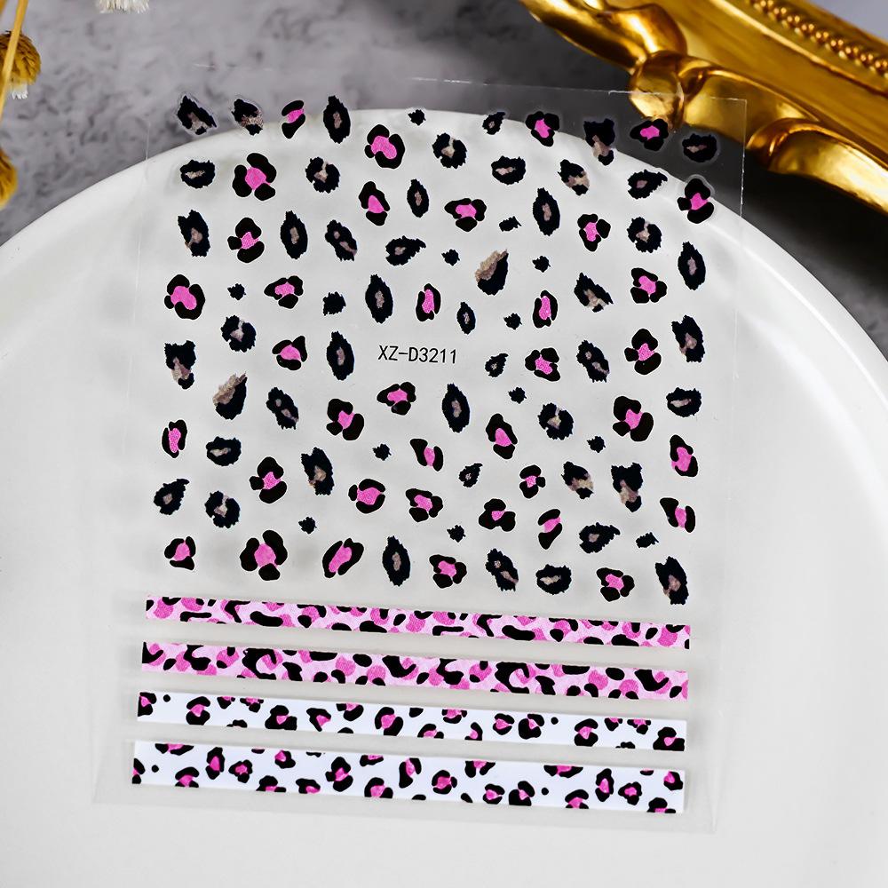 Leopard Print Nail Art Sticker Autumn And Winter Adhesive Obedient Nail Sticker Spice Girl Leopard Print Nail Art Decal
