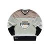 American Retro Sport Color Block Letter Print Loose Fit Pullover Knit Sweatshirt Men Sweatshirt Duckling-Gray T11M345209F-GY