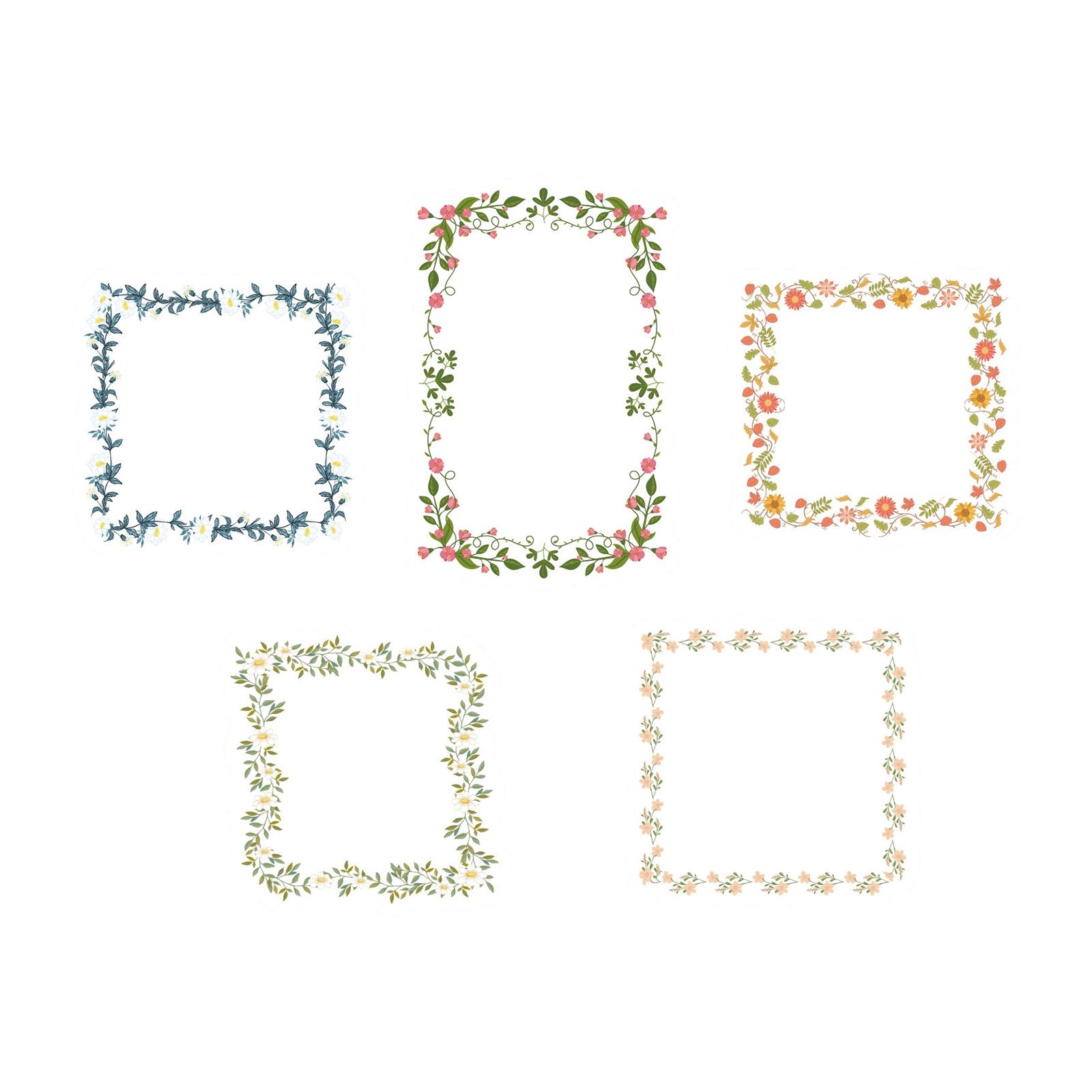 

Notes, Hualuo Series, Floral Border Planner DIY Material Decoration One Size