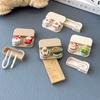 Women's Contact Lens Case with Tweezer Suction Stick Set for Travel Kit Holder Candy Color Contact Lenses Box Cute Cartoon