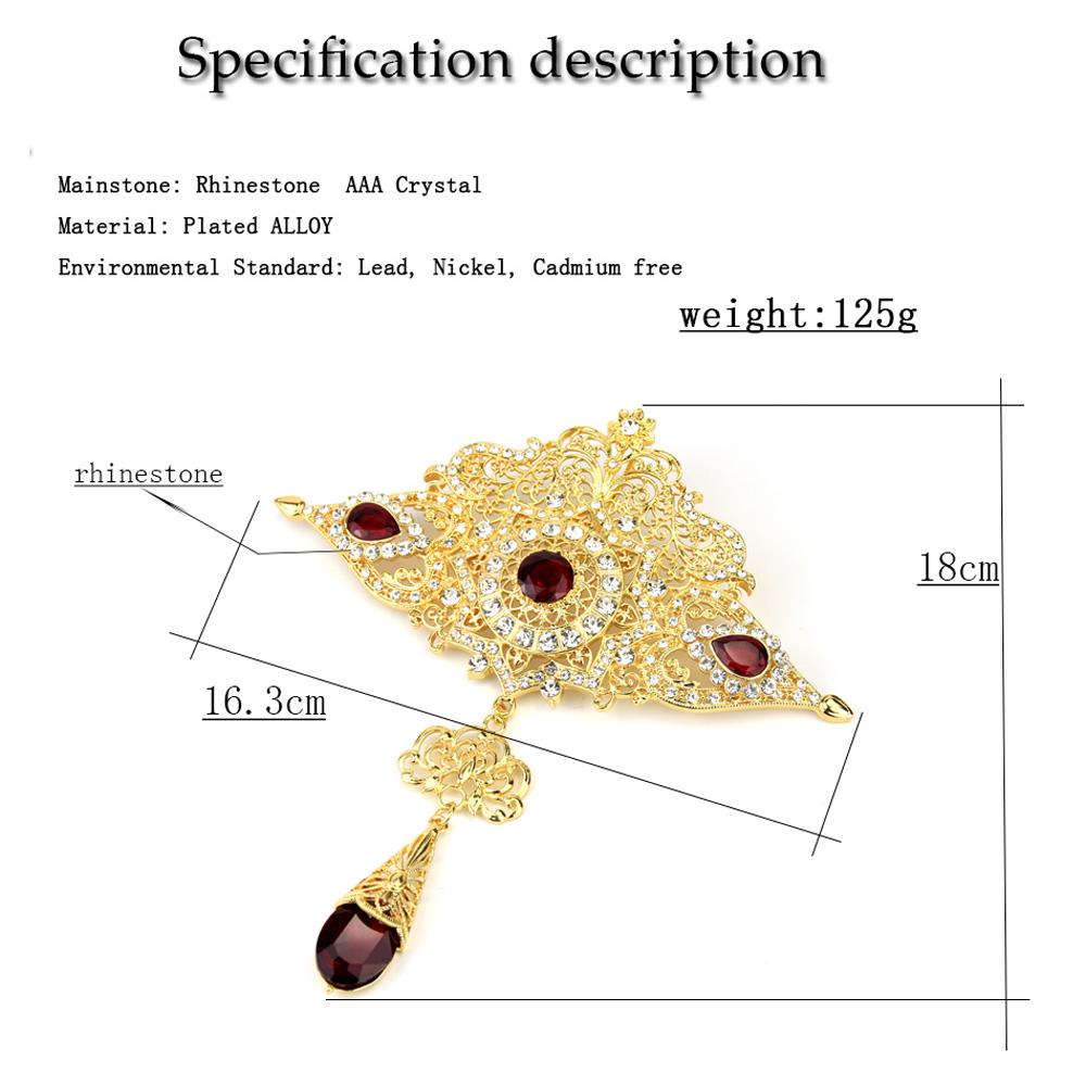 Women's Gold Color Brooch Wedding Jewelry Flower Brooch Family Wedding 2023