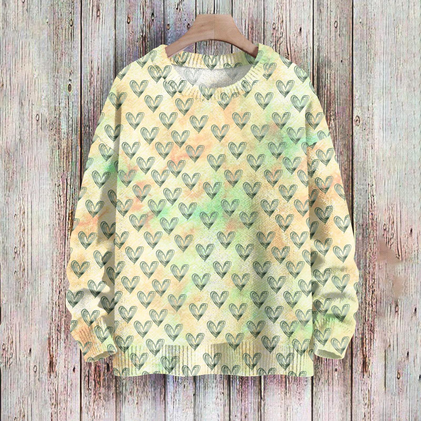 

Свитшоты ко Дню святого Валентина для детей, вязаные свитера для мальчиков и девочек, симпатичные рубашки, осенние свитера с круглым вырезом, топы 100 бежевый