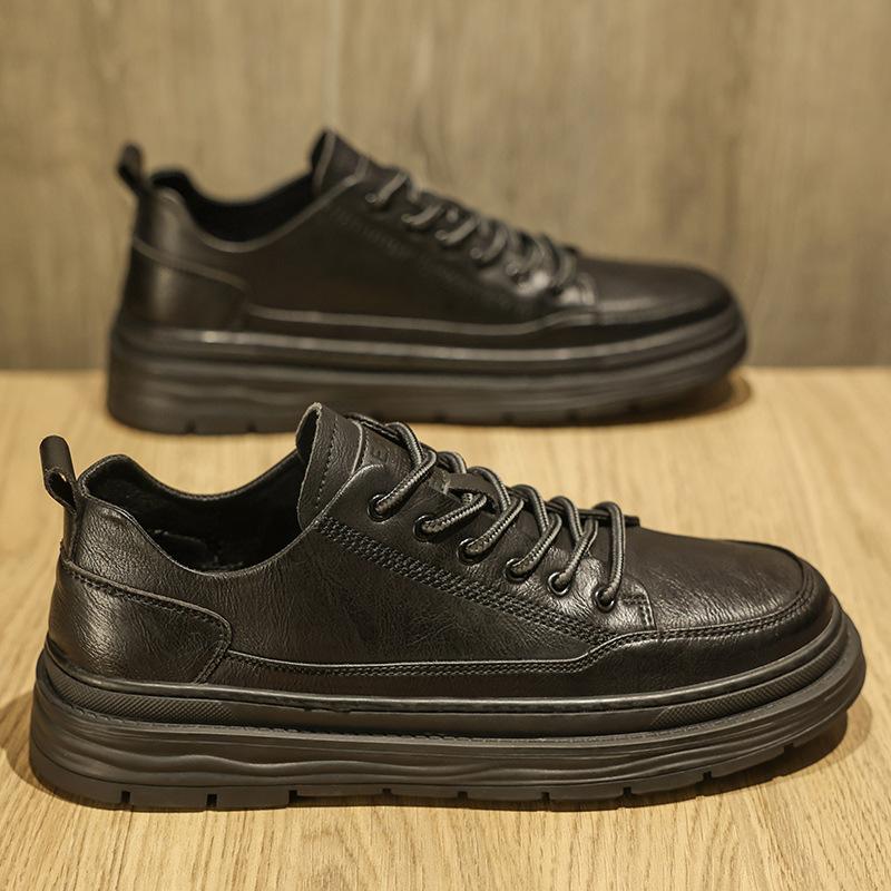 Men's casual shoes autumn new lace-up retro simple versatile soft sole breathable non-slip sports shoes