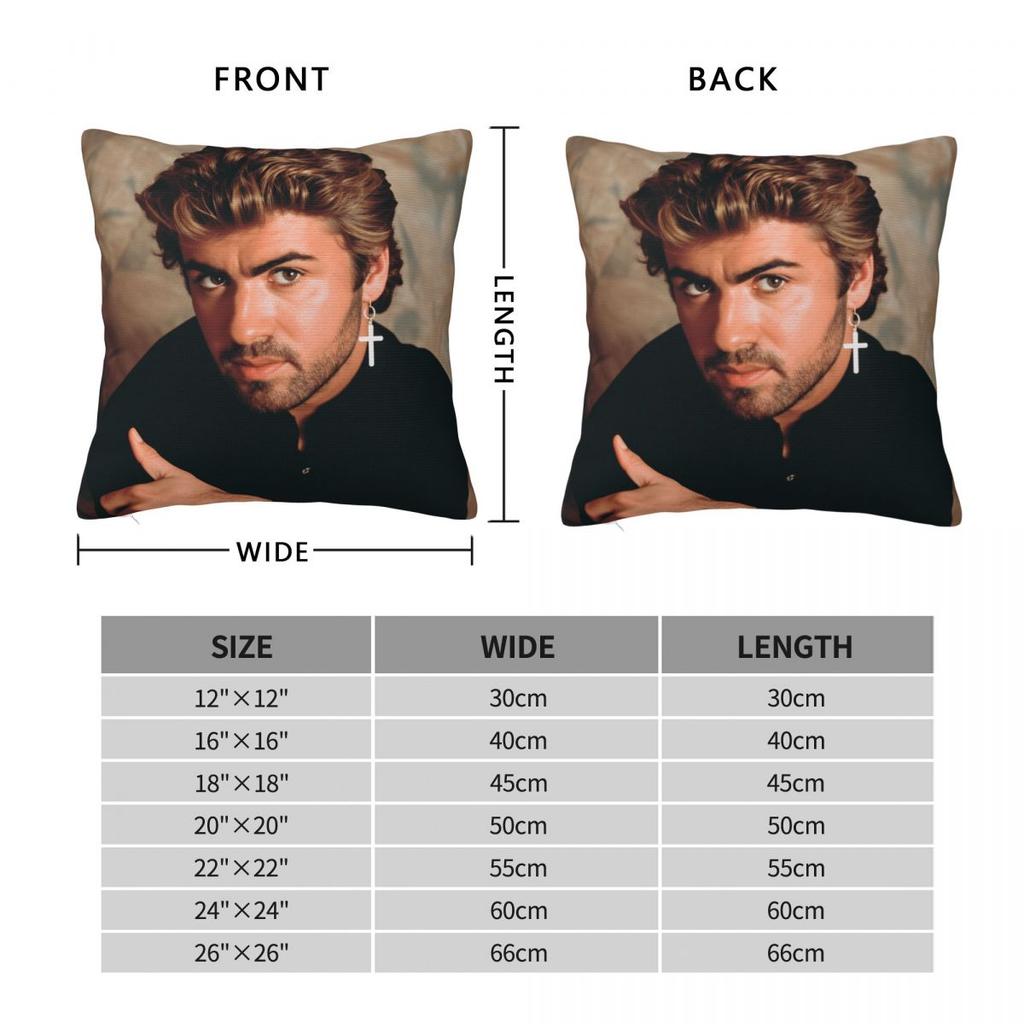Pillow Case George Michael Songs Polyester Pillow Cover Kawaii Cushion Cover Design Pillowcases For Sofa Bedroom Home Decor