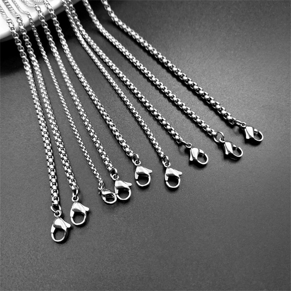 Party Women Men Hip Hop Statement Stainless Steel Necklace Chain Necklace 2mm/2.5mm/3mm/3.5mm/4mm